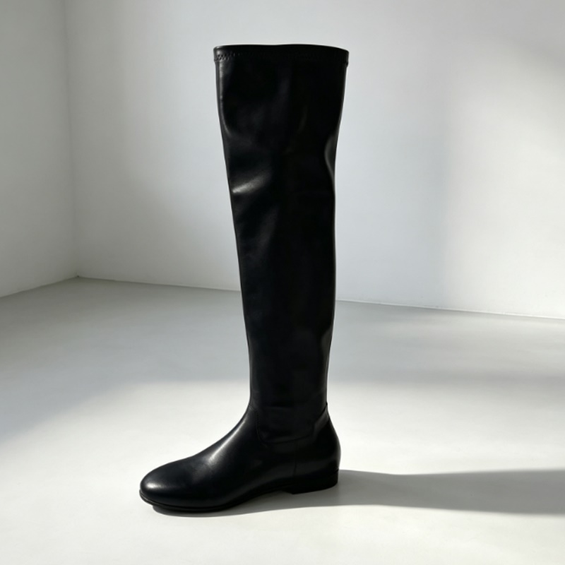 Boot Sock Slouchy - Sepatu Bot Panjang Setinggi Paha Berbahan