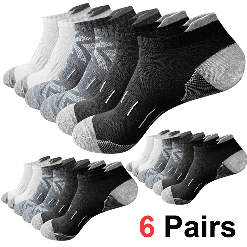 Athletic Sock Cushion - 6 Pasang Kaus Kaki Atletik Berpotongan