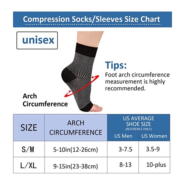 Kaus kaki neuropatik, penjepit - Ankle Brace Sock ulasan dan harga
