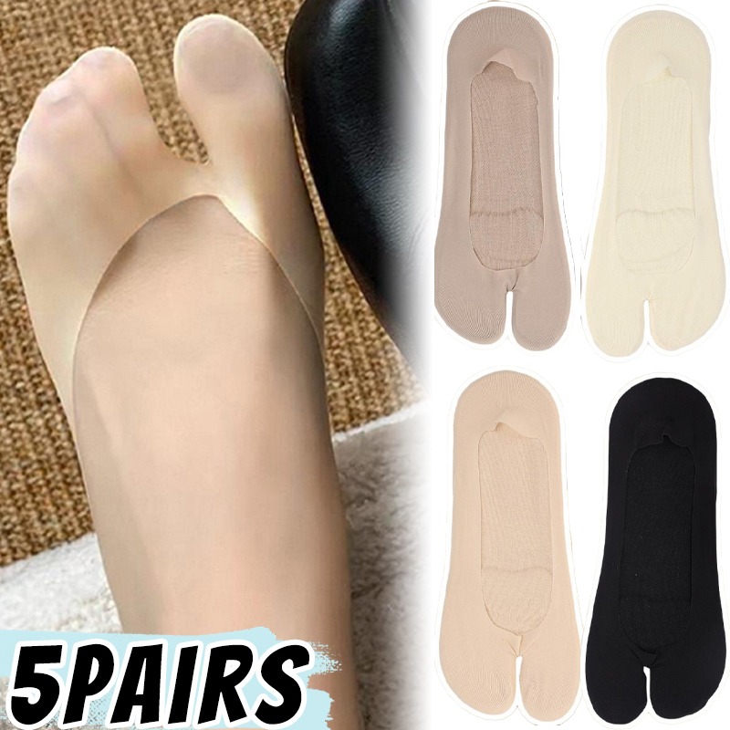 1/5 pasang Kaos Kaki Wanita Ic - Toe Sock Split ulasan dan harga